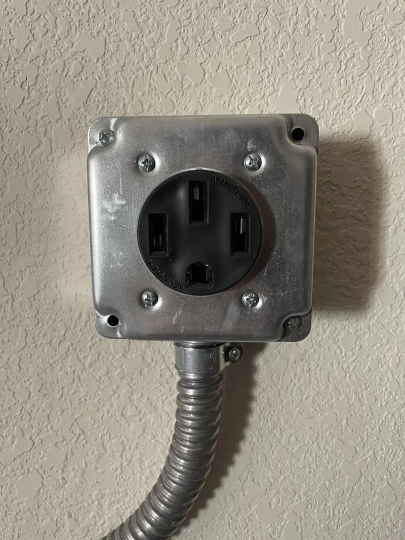 NEMA 14-50 outlet installed for Electrical Panel Upgrade in Ozark